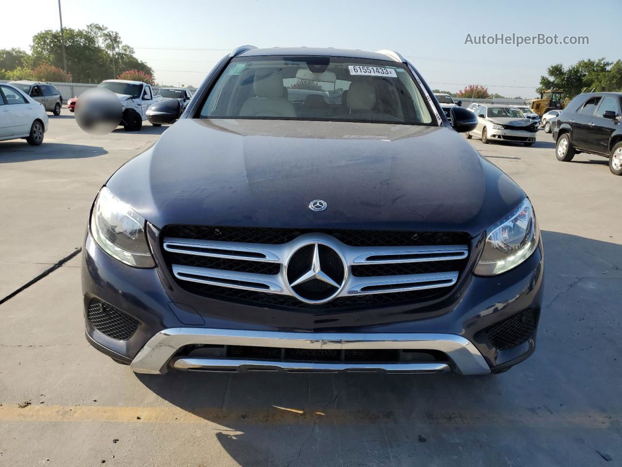 2019 Mercedes-benz Glc 300 Синий vin: WDC0G4JB0KV131626