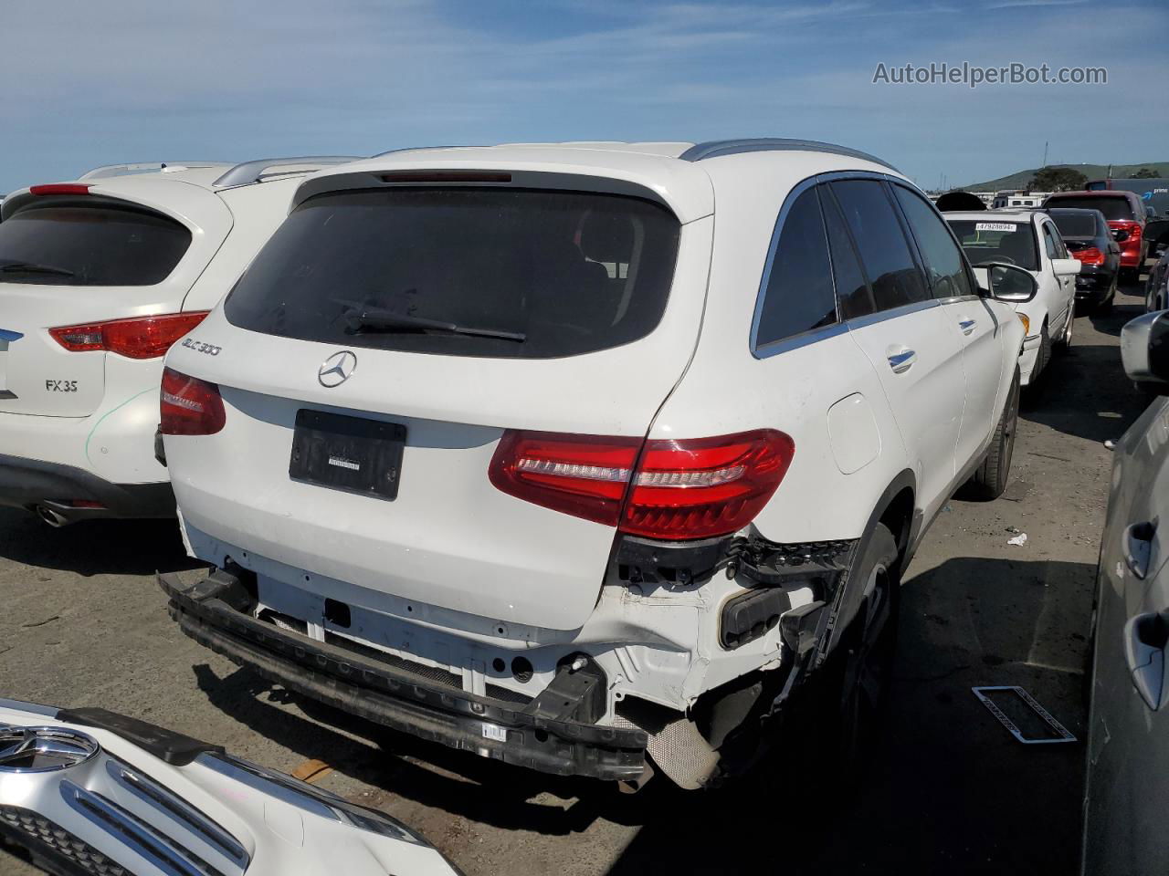 2019 Mercedes-benz Glc 300 White vin: WDC0G4JB1KV117878