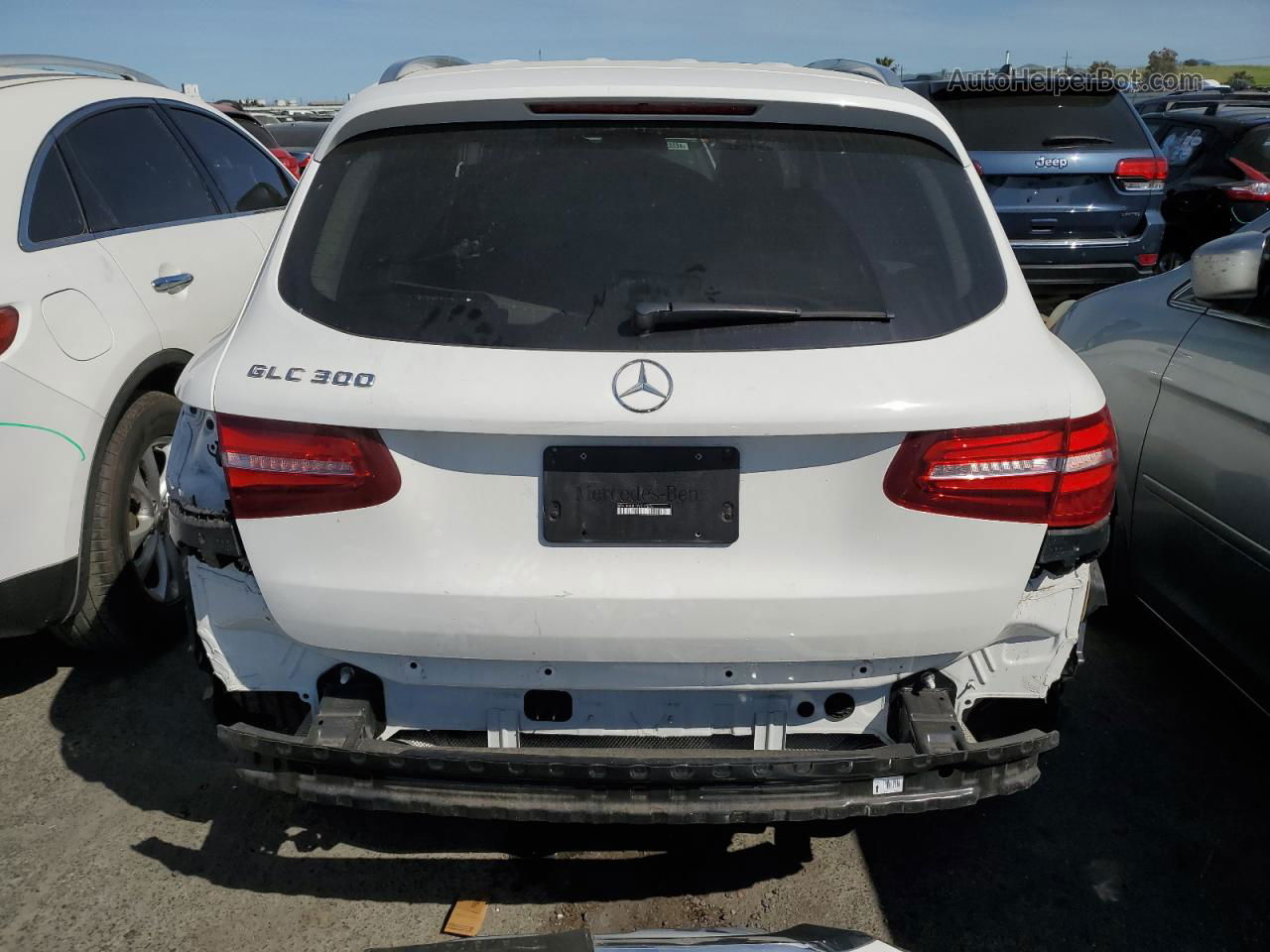 2019 Mercedes-benz Glc 300 Белый vin: WDC0G4JB1KV117878