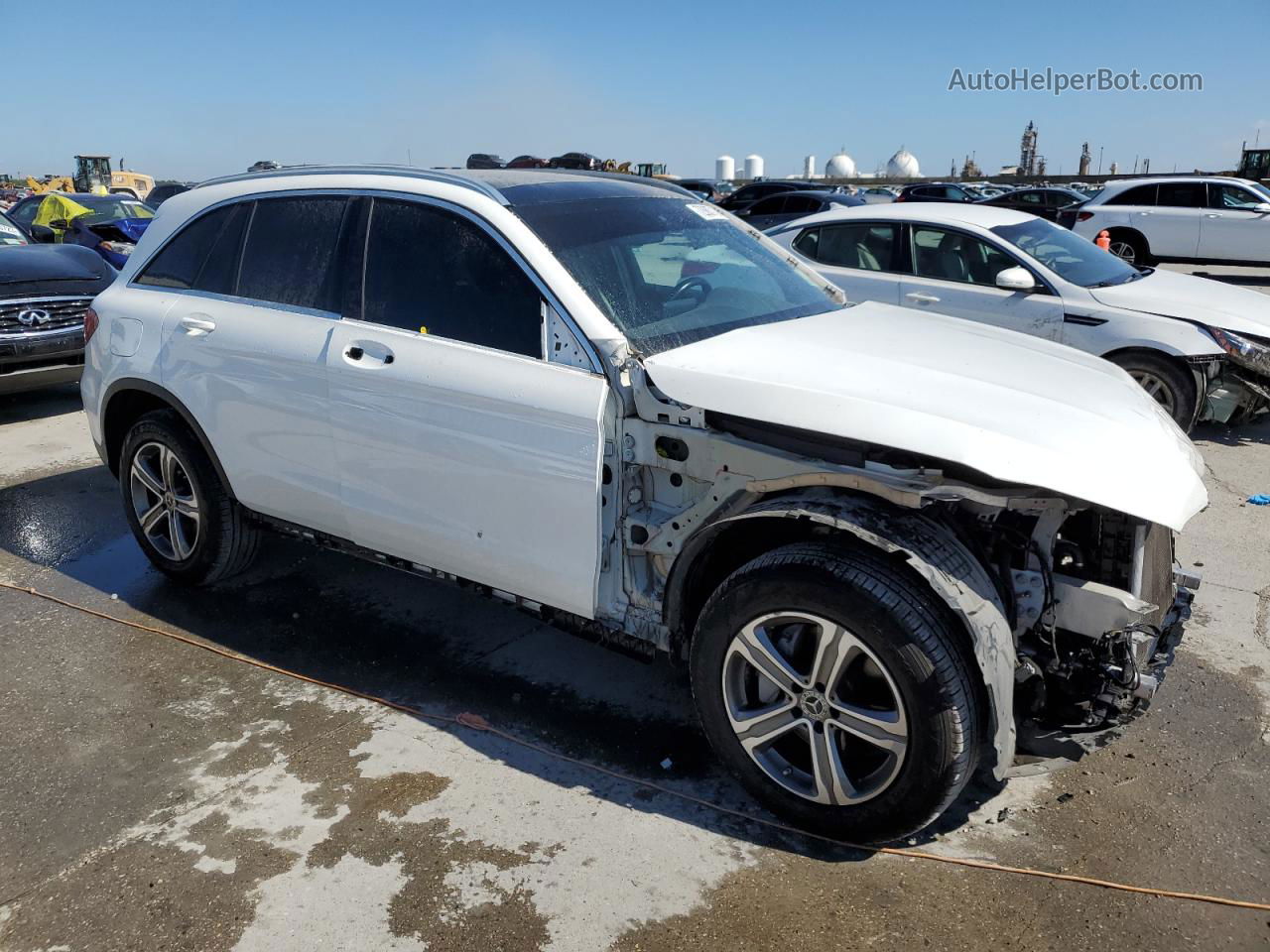 2019 Mercedes-benz Glc 300 White vin: WDC0G4JB1KV119551