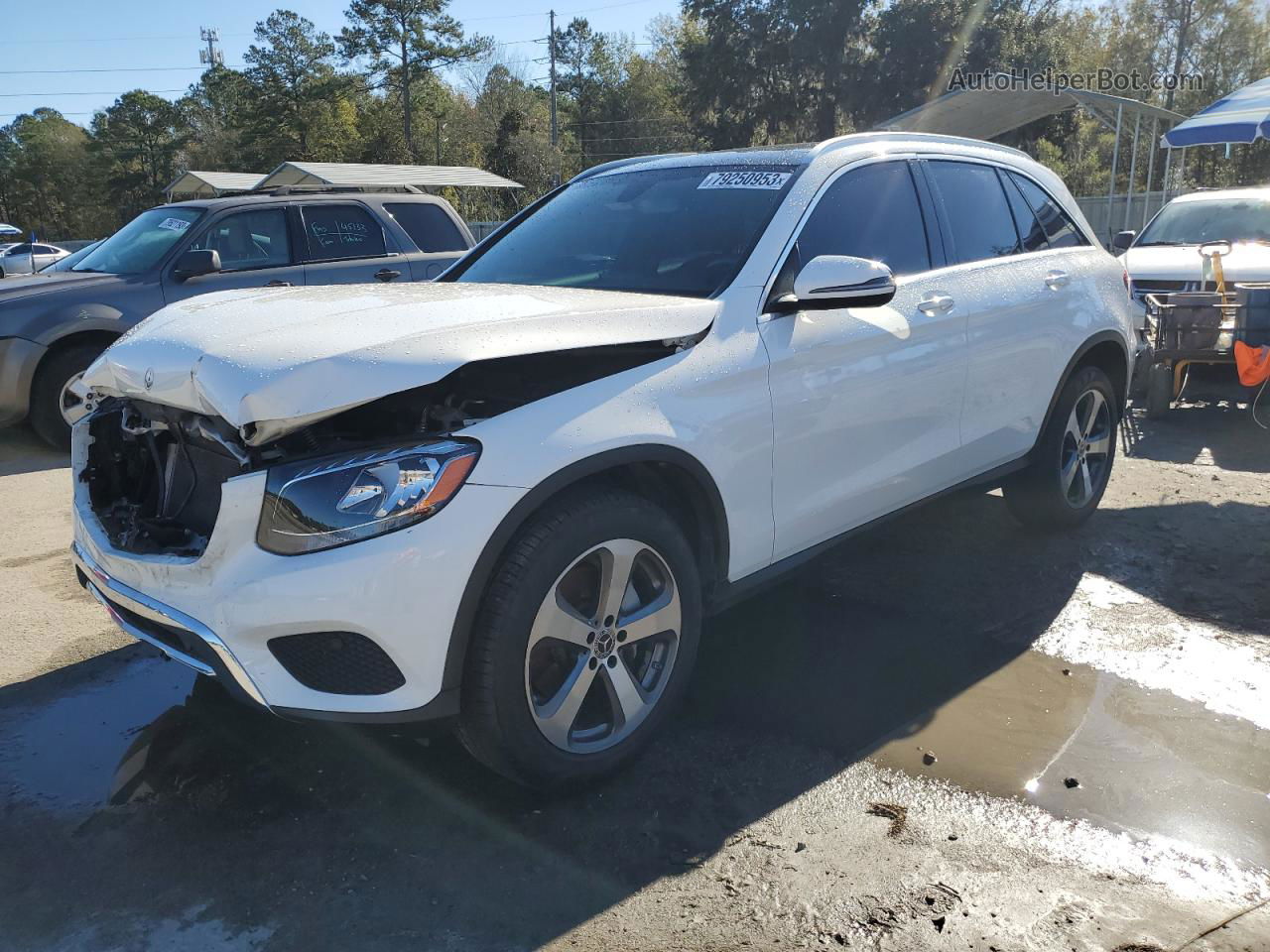 2019 Mercedes-benz Glc 300 White vin: WDC0G4JB1KV126189