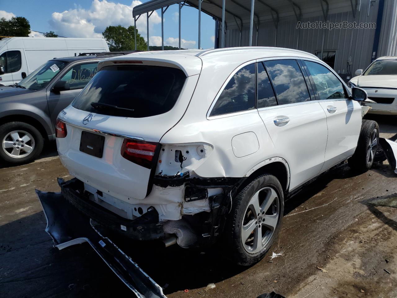 2019 Mercedes-benz Glc 300 White vin: WDC0G4JB1KV169205