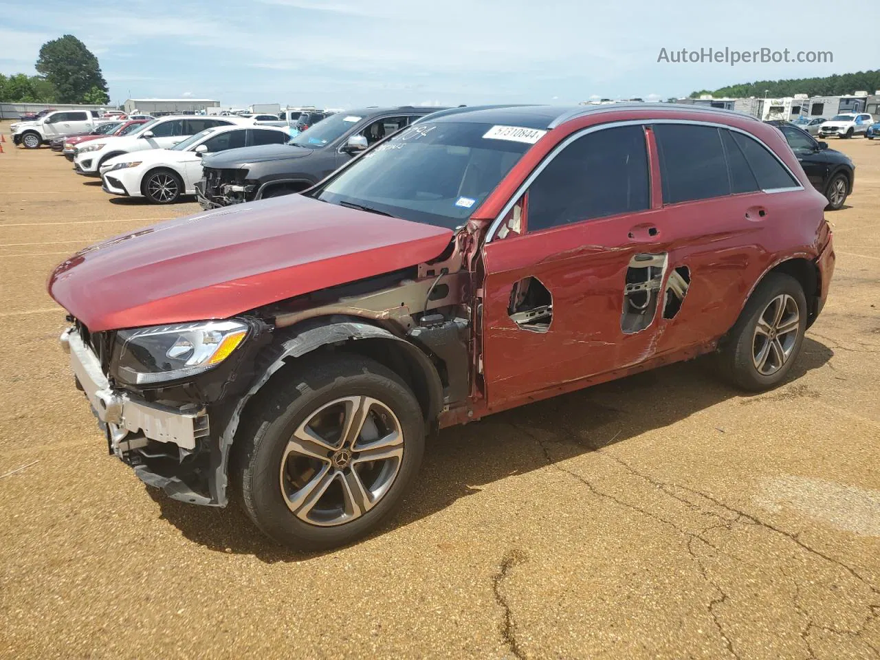 2019 Mercedes-benz Glc 300 Red vin: WDC0G4JB3KV151479