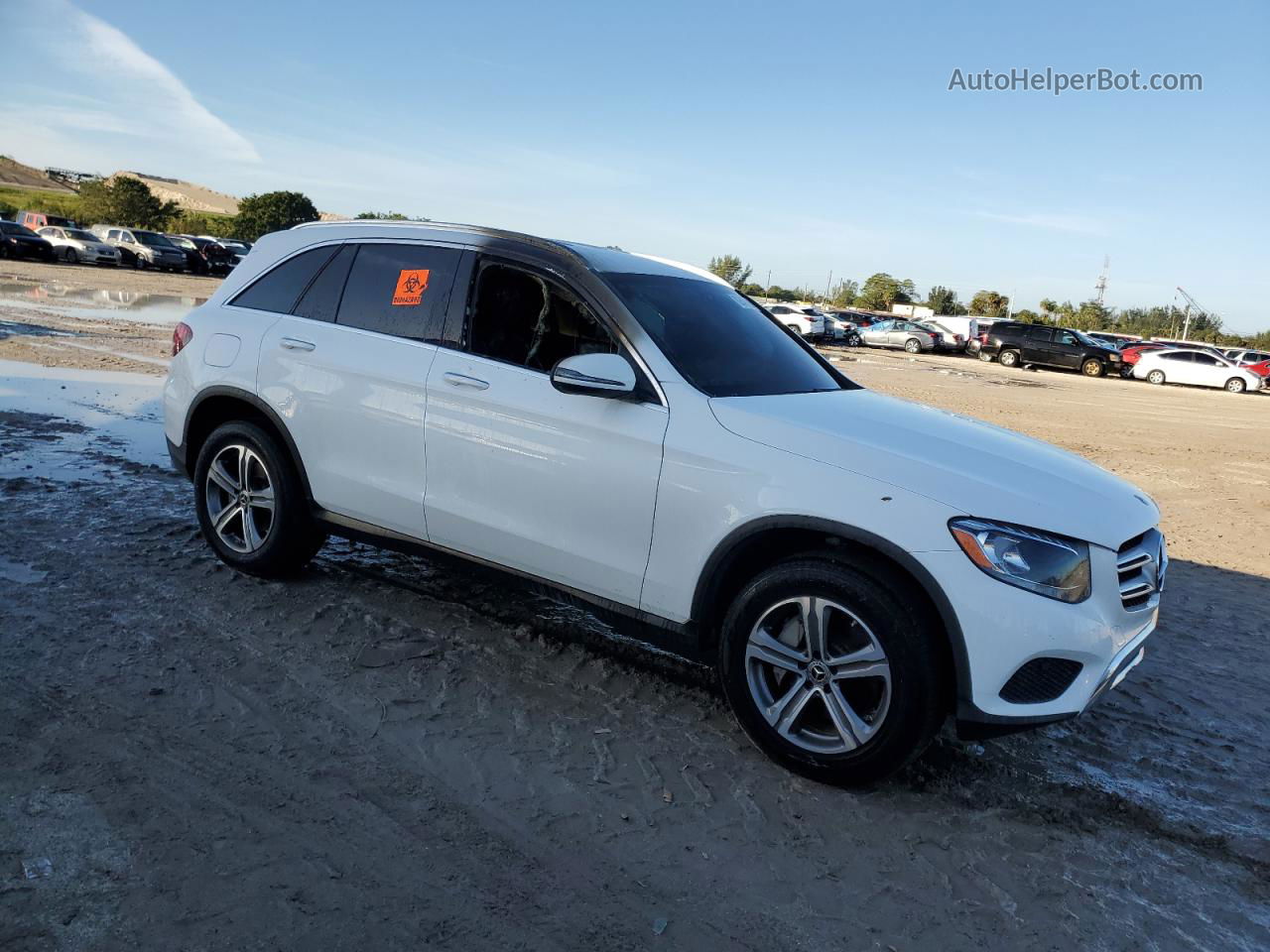 2019 Mercedes-benz Glc 300 White vin: WDC0G4JB5KV153587