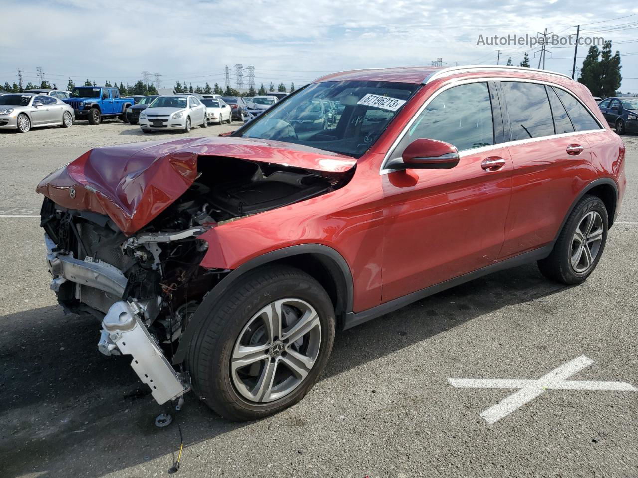 2019 Mercedes-benz Glc 300 Red vin: WDC0G4JB6KV128035