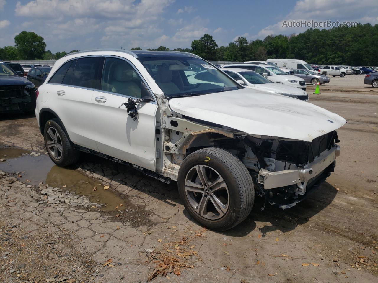 2019 Mercedes-benz Glc 300 White vin: WDC0G4JB6KV142341