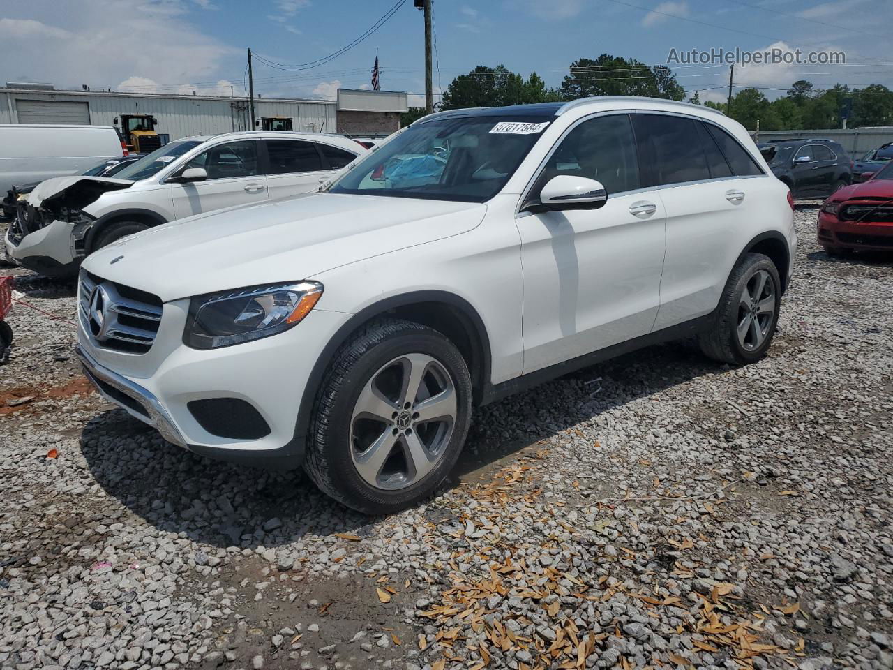 2019 Mercedes-benz Glc 300 White vin: WDC0G4JB6KV170897