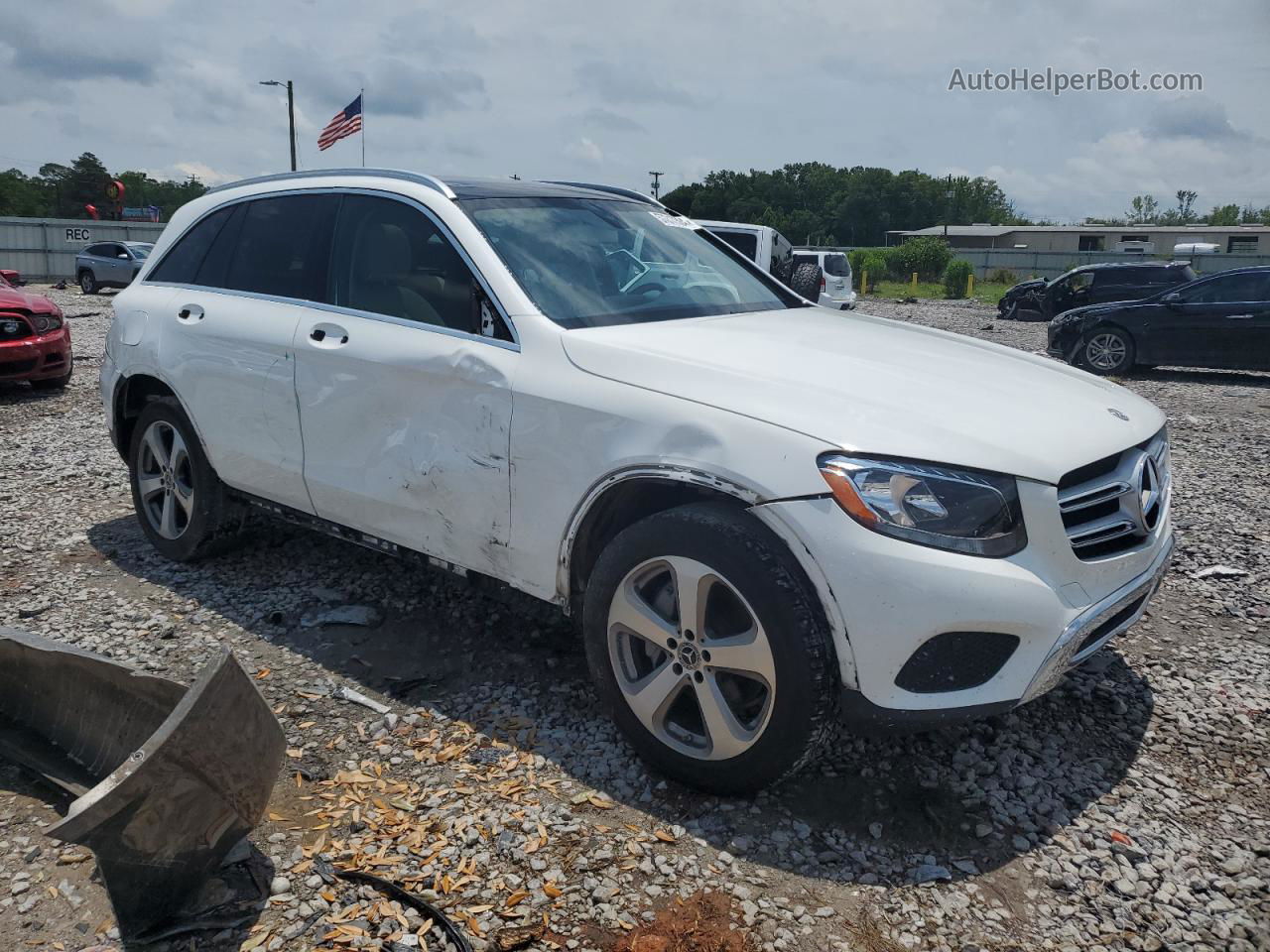 2019 Mercedes-benz Glc 300 White vin: WDC0G4JB6KV170897