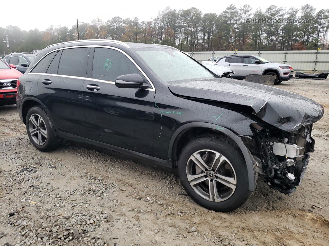 2019 Mercedes-benz Glc 300 Черный vin: WDC0G4JB6KV172472