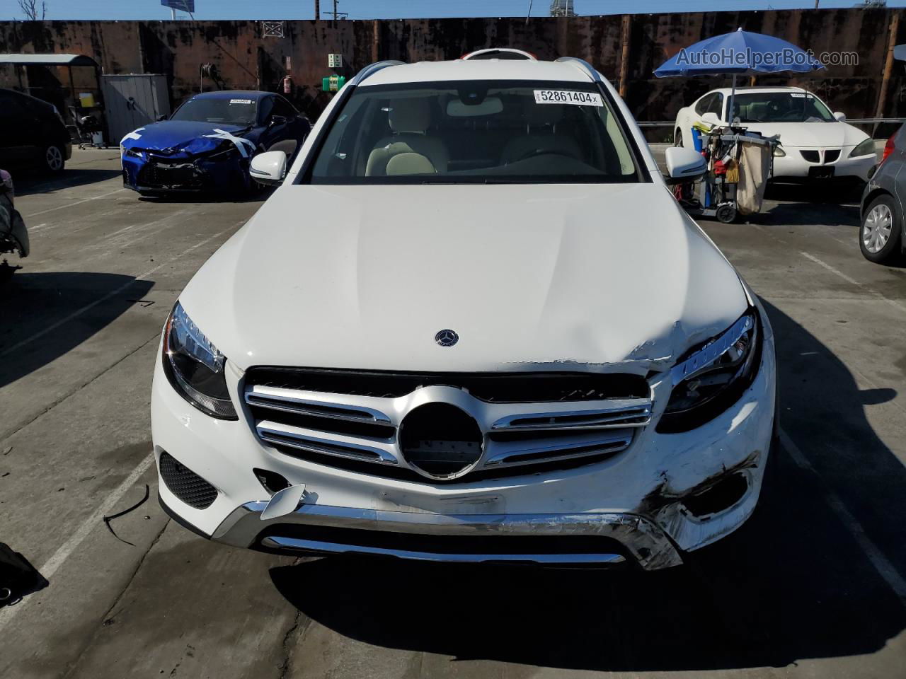 2019 Mercedes-benz Glc 300 White vin: WDC0G4JB8KF590879