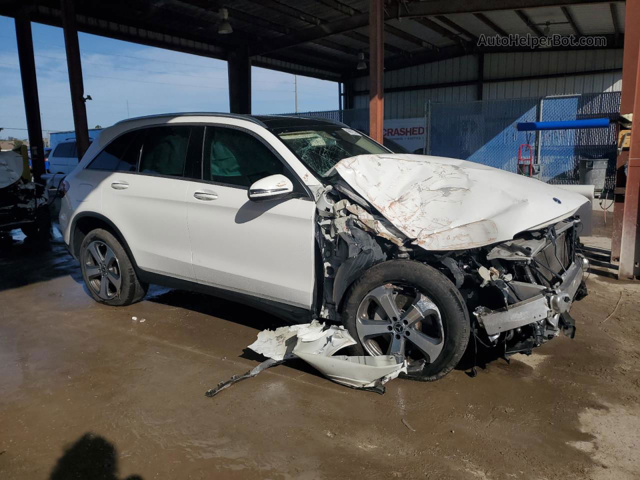 2019 Mercedes-benz Glc 300 White vin: WDC0G4JB9KV163510