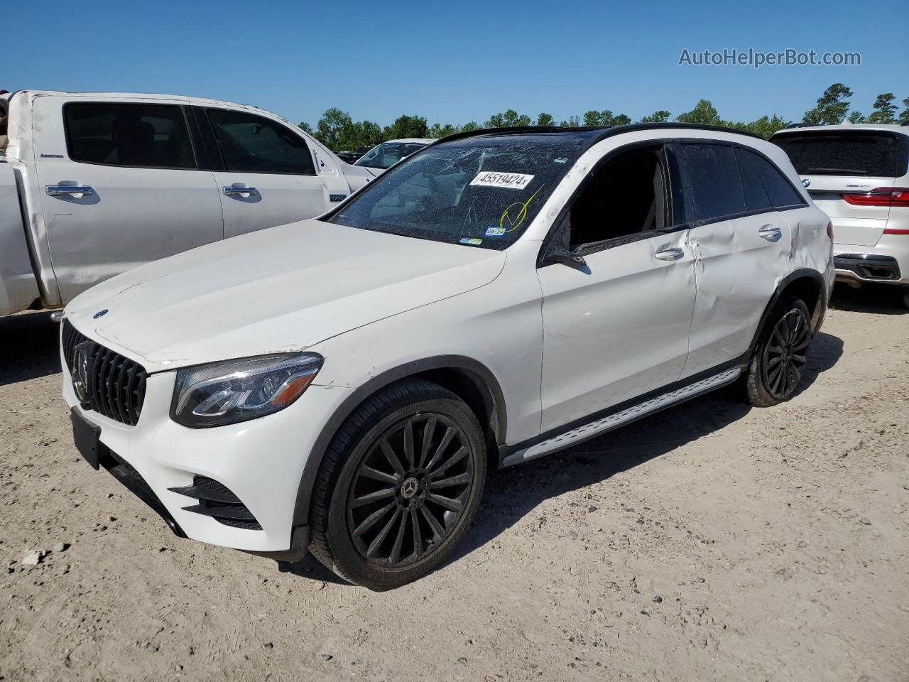 2019 Mercedes-benz Glc 300 Белый vin: WDC0G4JBXKV178338