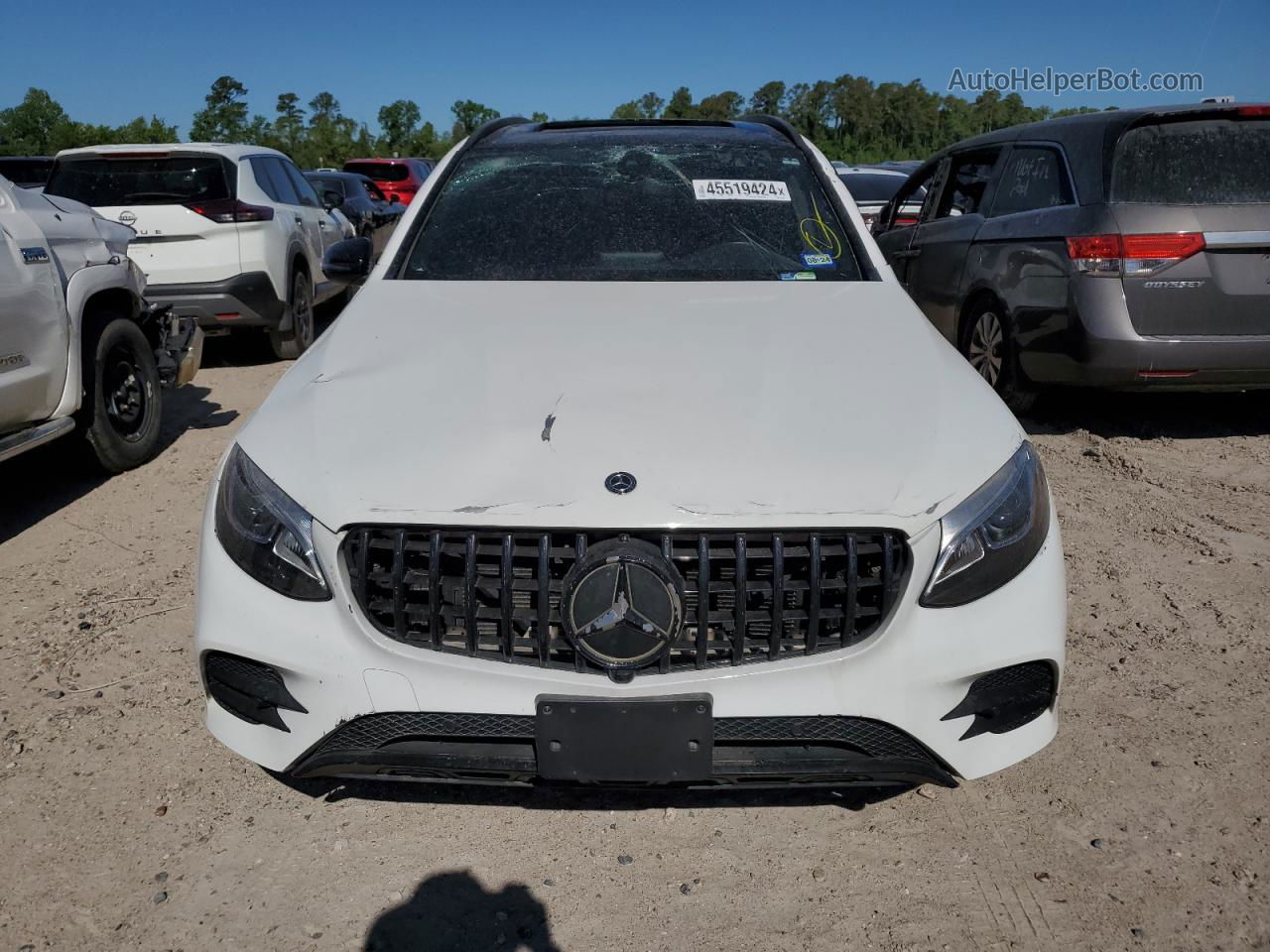 2019 Mercedes-benz Glc 300 White vin: WDC0G4JBXKV178338