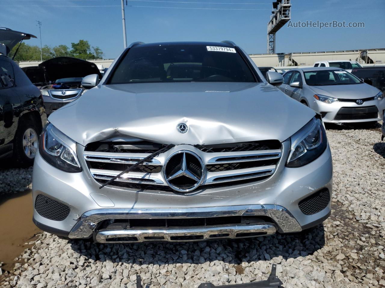 2019 Mercedes-benz Glc 300 4matic Silver vin: WDC0G4KB0KF571340