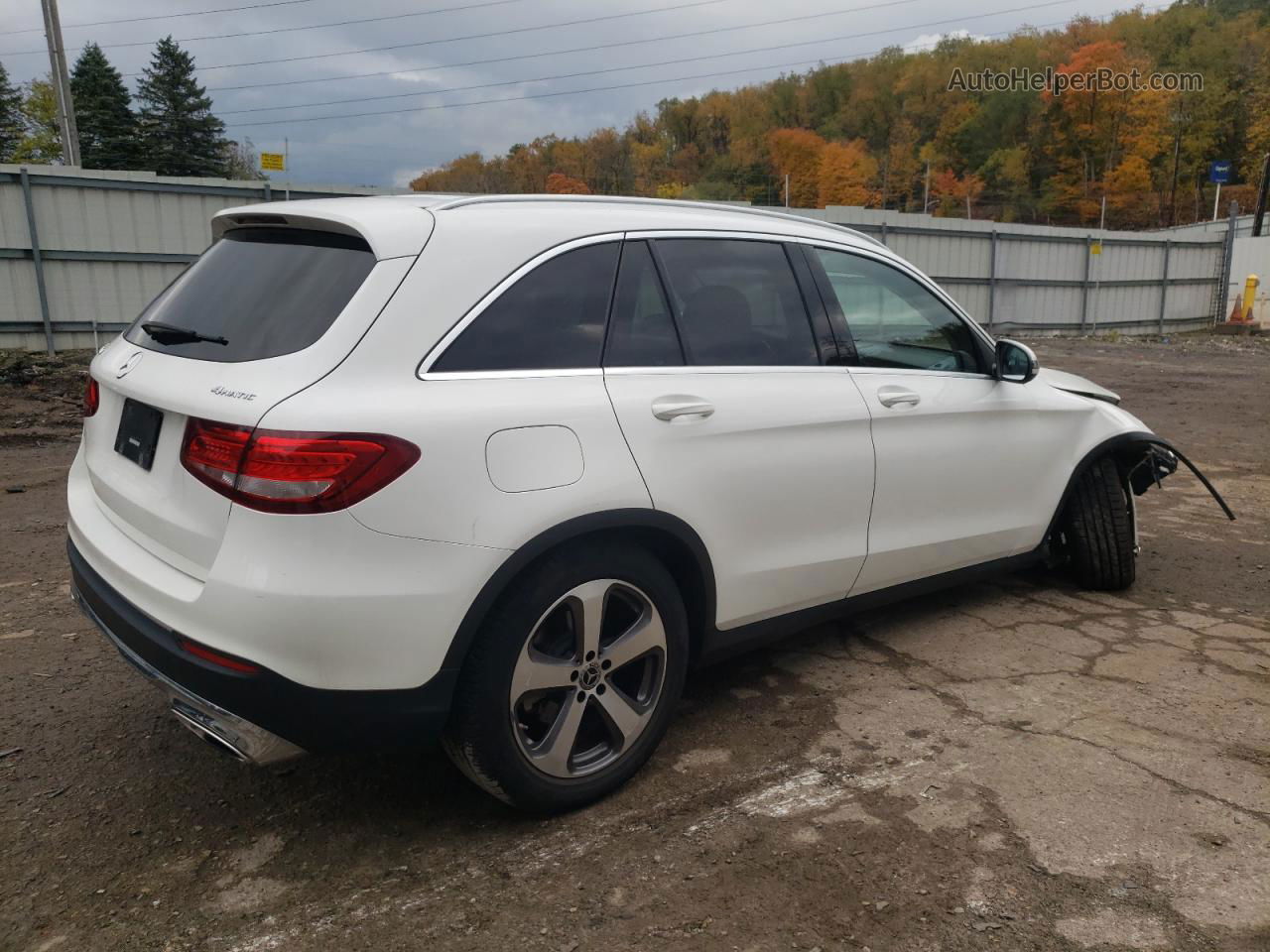 2019 Mercedes-benz Glc 300 4matic White vin: WDC0G4KB0KV135495