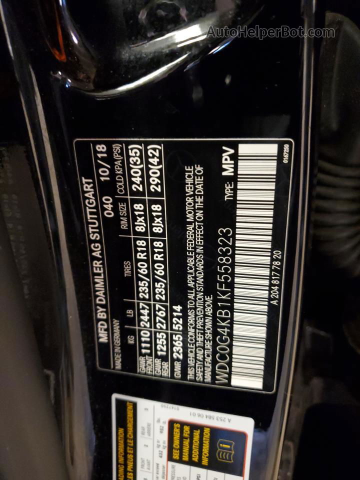 2019 Mercedes-benz Glc 300 4matic Black vin: WDC0G4KB1KF558323