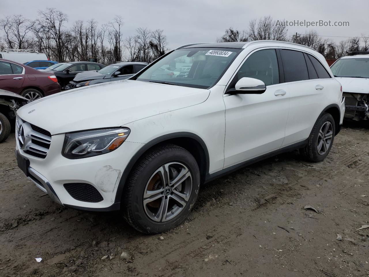 2019 Mercedes-benz Glc 300 4matic White vin: WDC0G4KB1KF631321