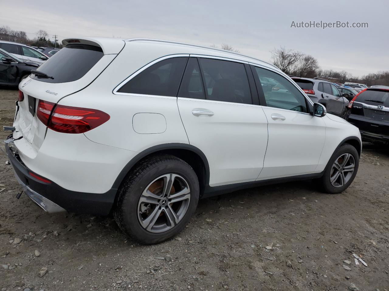 2019 Mercedes-benz Glc 300 4matic White vin: WDC0G4KB1KF631321