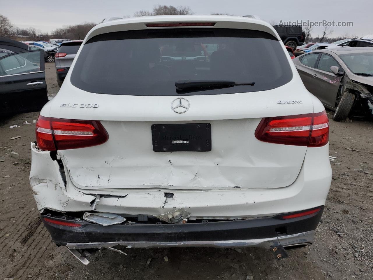 2019 Mercedes-benz Glc 300 4matic White vin: WDC0G4KB1KF631321