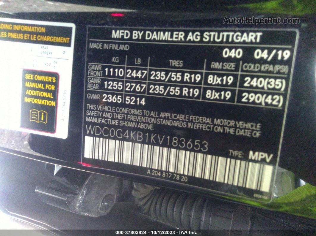 2019 Mercedes-benz Glc Glc 300 Black vin: WDC0G4KB1KV183653