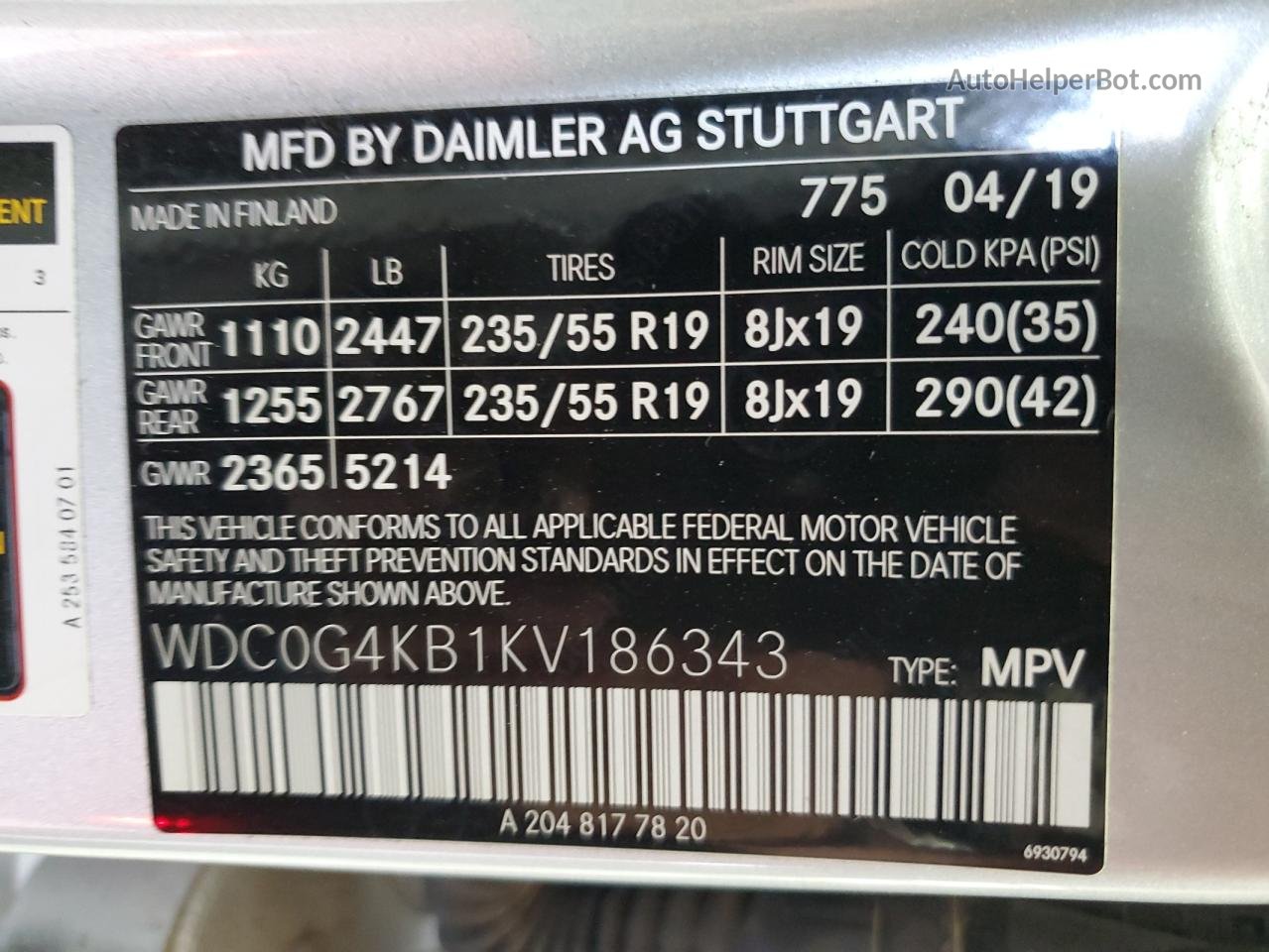 2019 Mercedes-benz Glc 300 4matic Silver vin: WDC0G4KB1KV186343