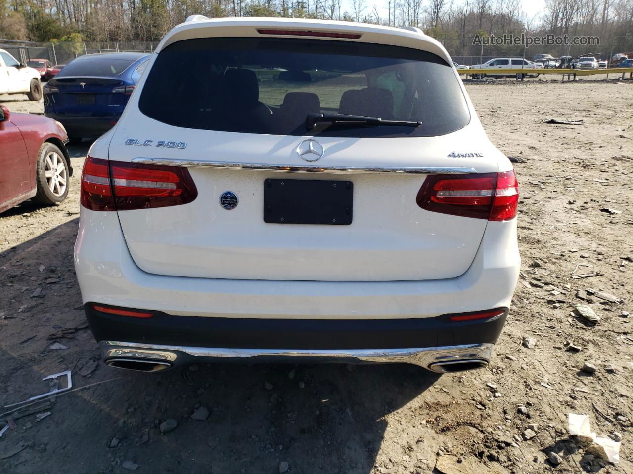 2019 Mercedes-benz Glc 300 4matic White vin: WDC0G4KB1KV195866