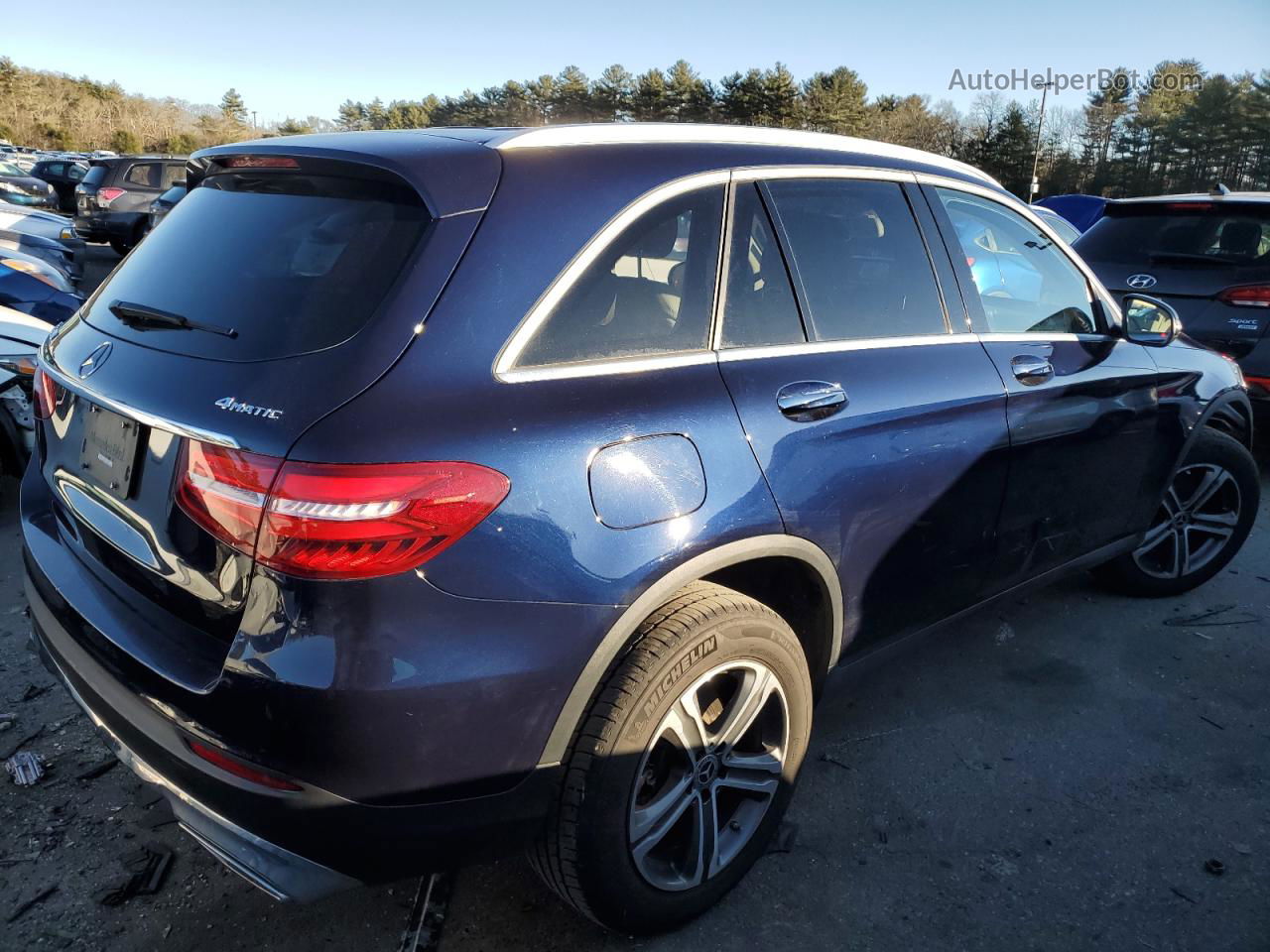 2019 Mercedes-benz Glc 300 4matic Синий vin: WDC0G4KB3KV192581