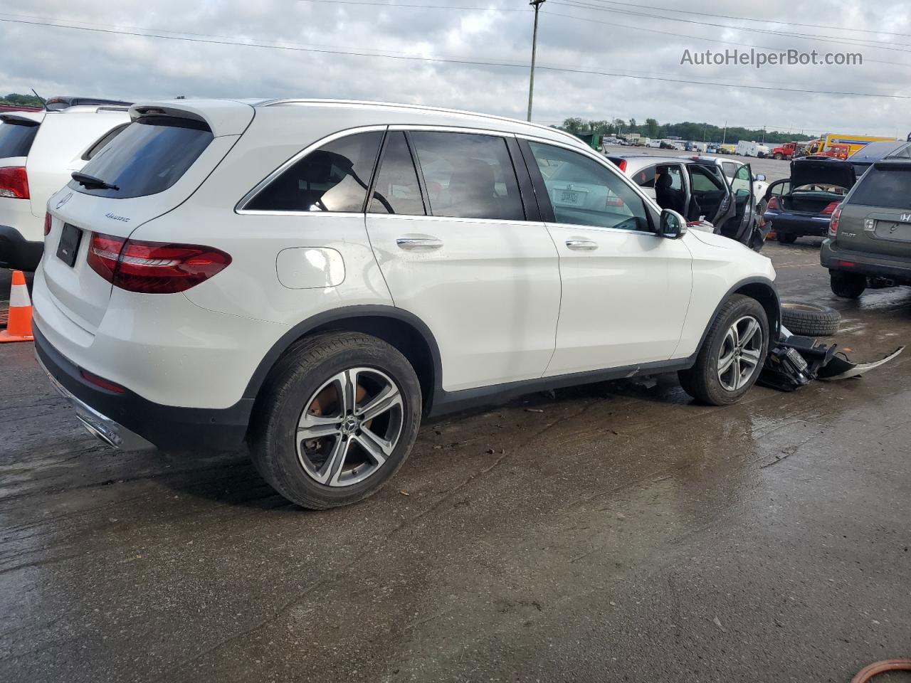 2019 Mercedes-benz Glc 300 4matic Белый vin: WDC0G4KB4KF622449