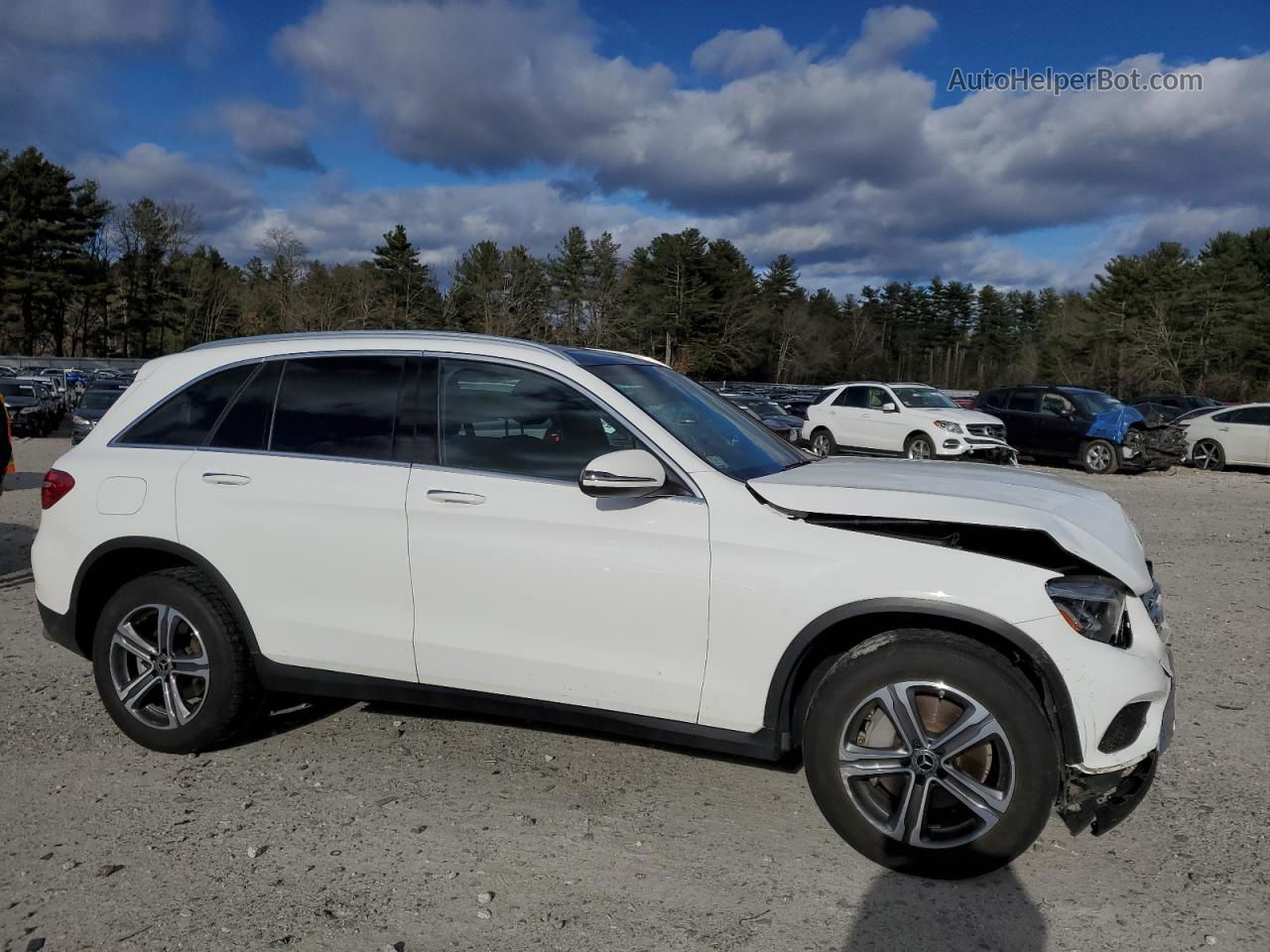 2019 Mercedes-benz Glc 300 4matic White vin: WDC0G4KB4KF669206