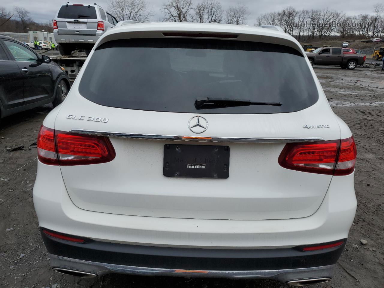 2019 Mercedes-benz Glc 300 4matic White vin: WDC0G4KB4KV133586