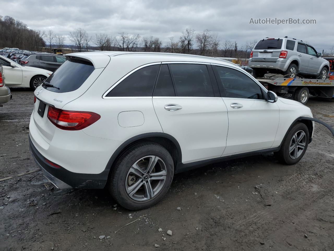 2019 Mercedes-benz Glc 300 4matic White vin: WDC0G4KB4KV133586