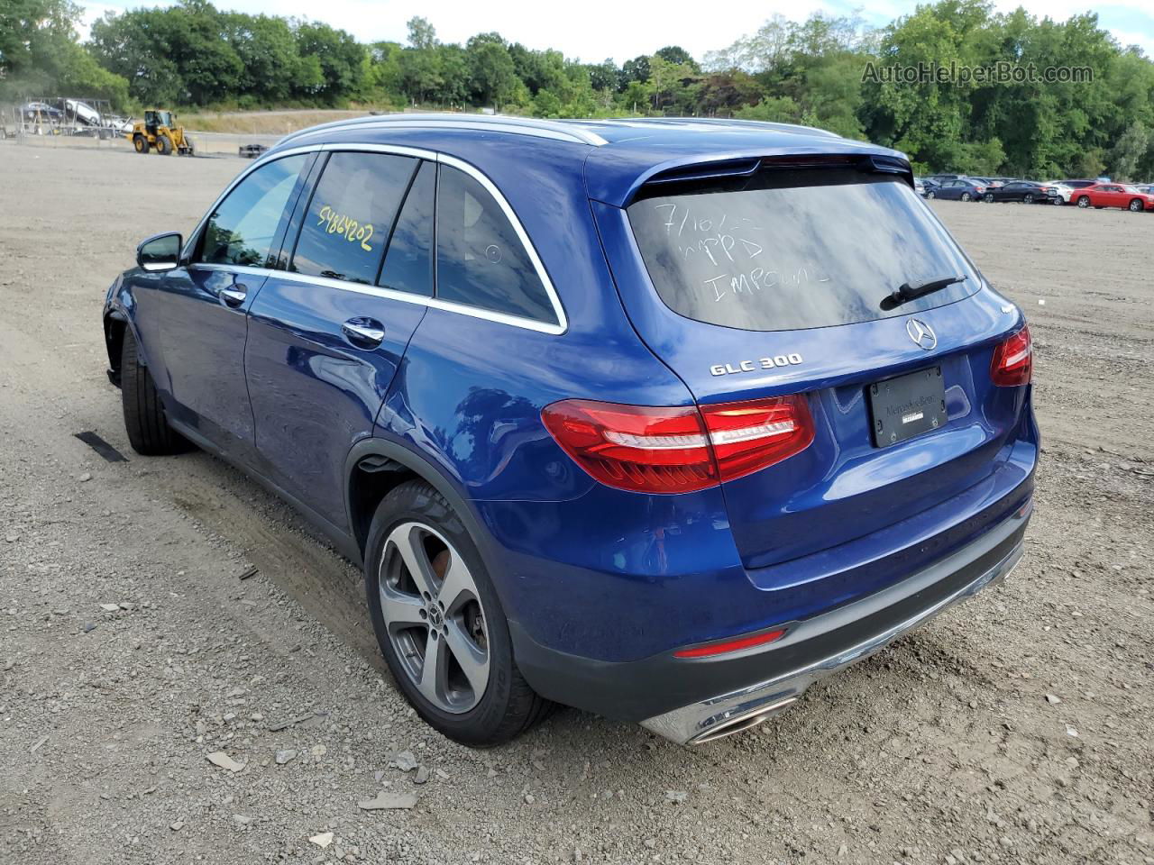 2019 Mercedes-benz Glc 300 4matic Blue vin: WDC0G4KB5KF569597