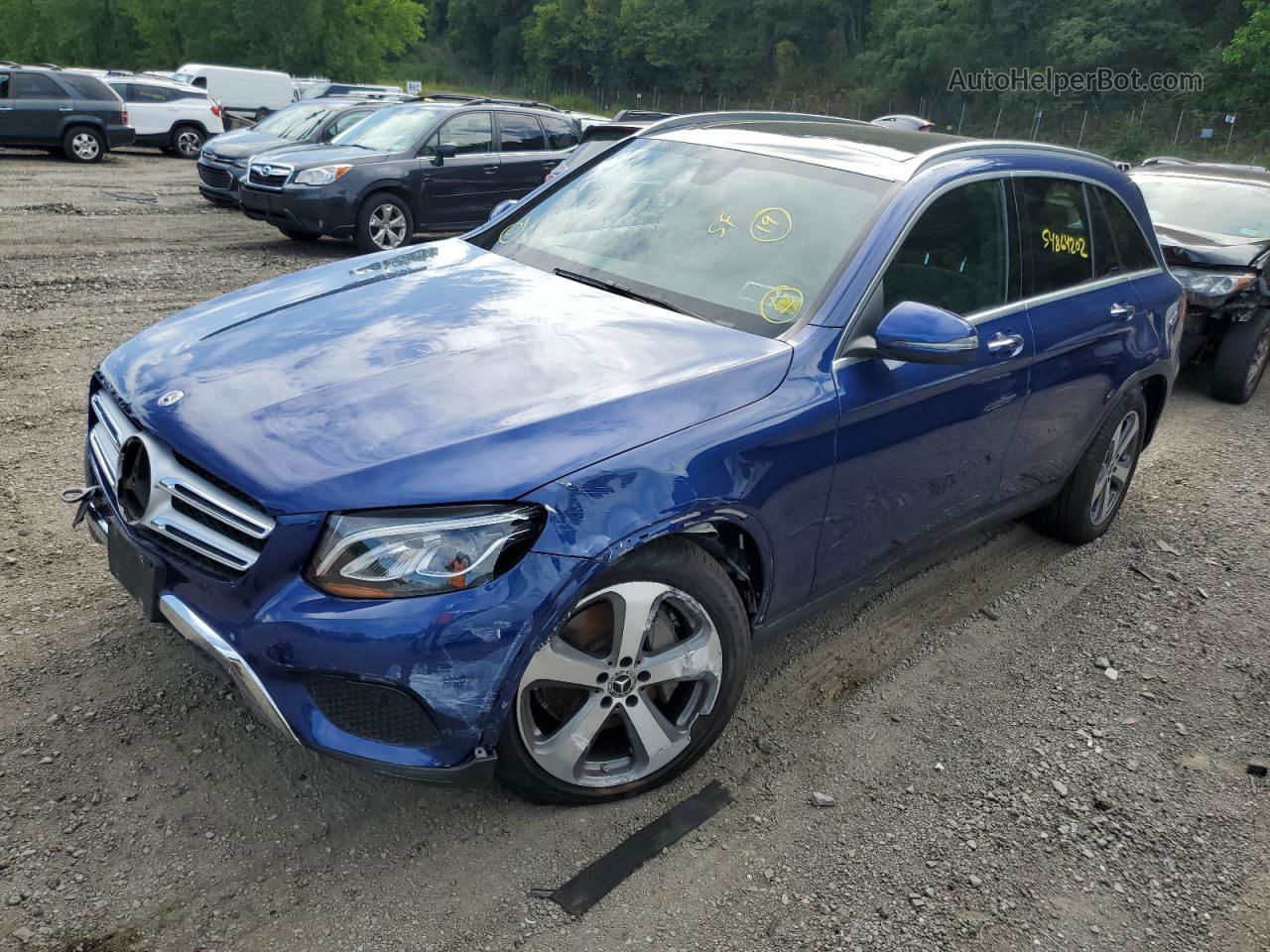 2019 Mercedes-benz Glc 300 4matic Blue vin: WDC0G4KB5KF569597