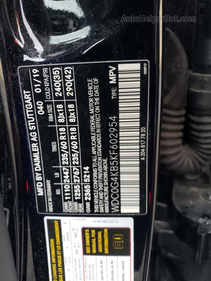 2019 Mercedes-benz Glc 300 4matic Черный vin: WDC0G4KB5KF602954