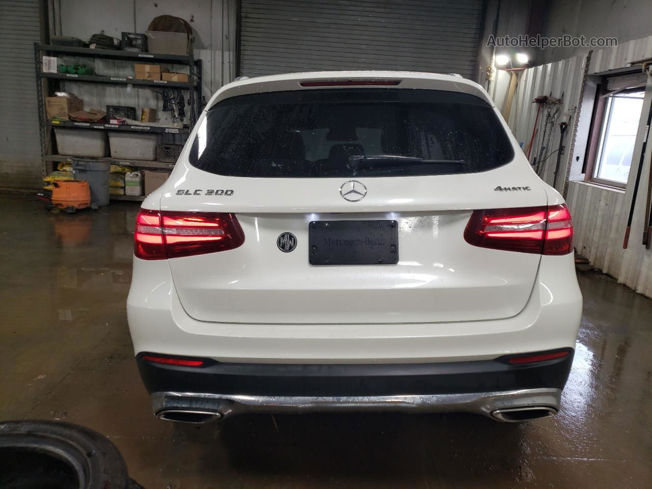 2019 Mercedes-benz Glc 300 4matic White vin: WDC0G4KB5KV156701