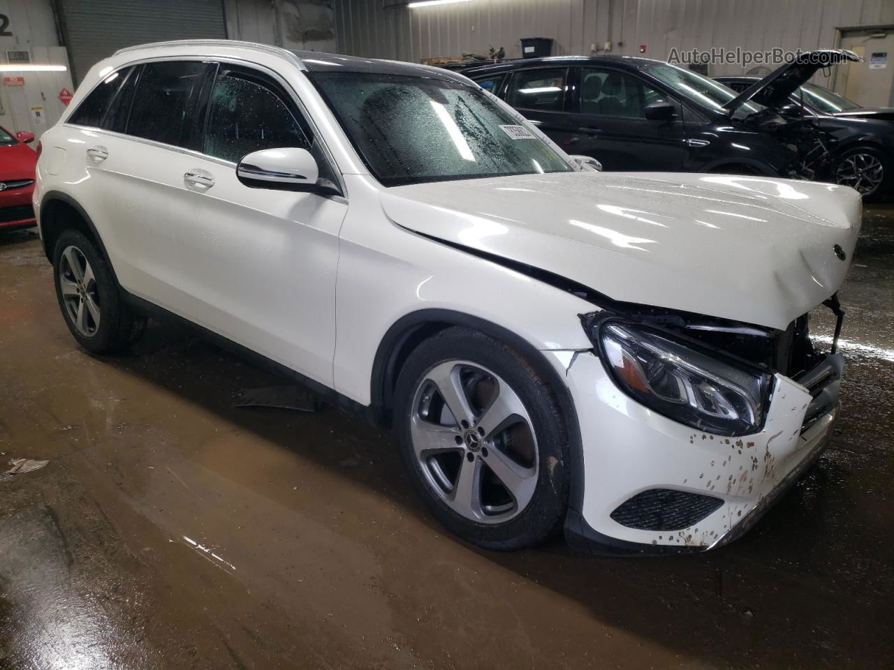 2019 Mercedes-benz Glc 300 4matic White vin: WDC0G4KB5KV156701