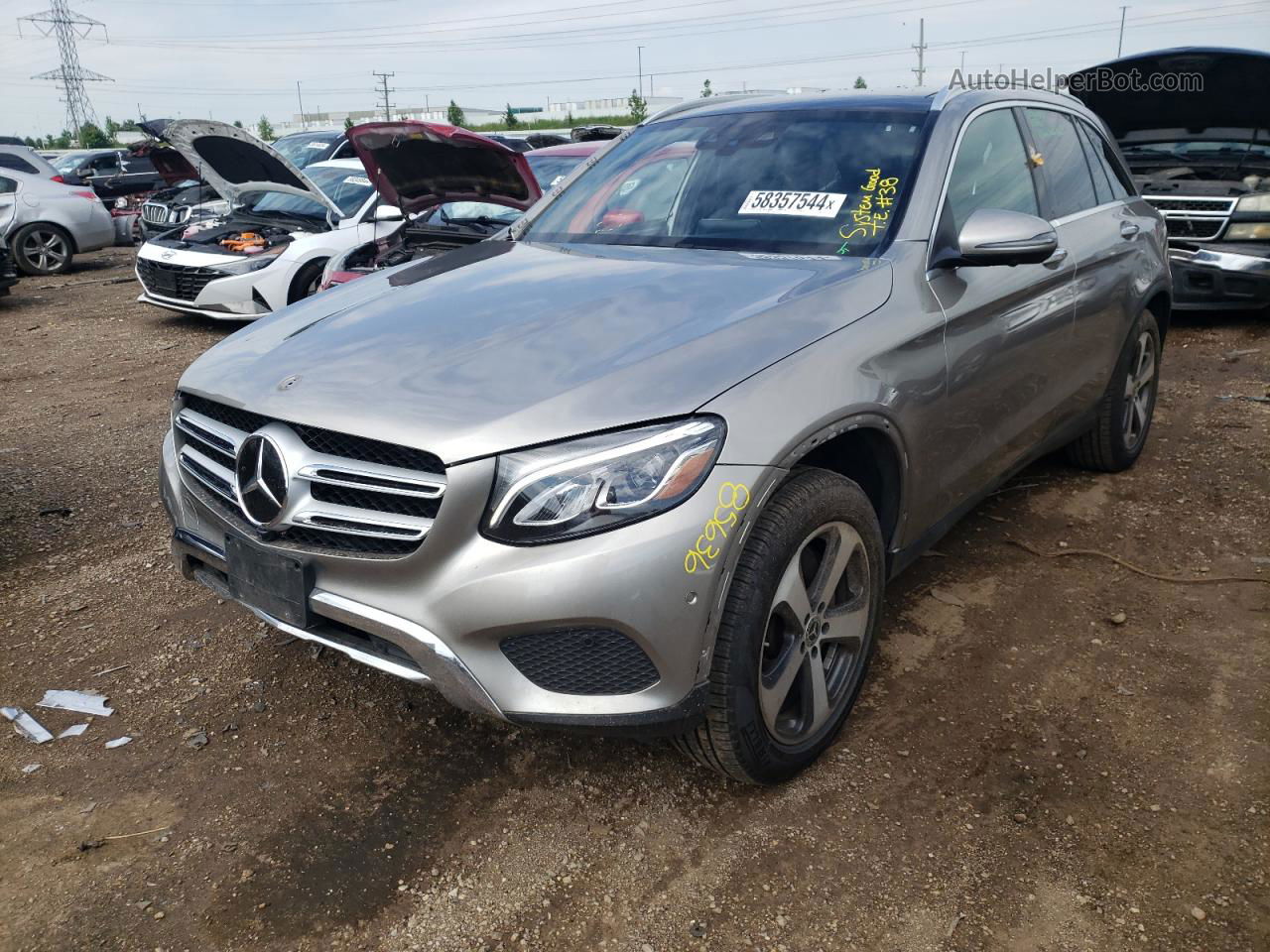 2019 Mercedes-benz Glc 300 4matic Silver vin: WDC0G4KB5KV183641