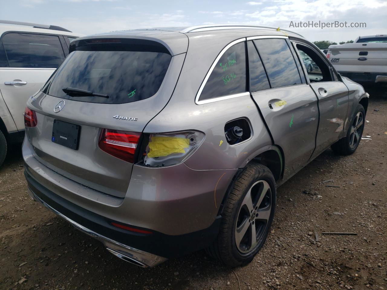 2019 Mercedes-benz Glc 300 4matic Silver vin: WDC0G4KB5KV183641