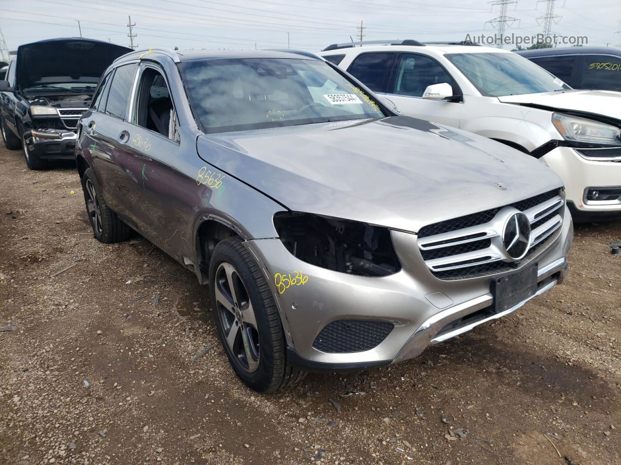 2019 Mercedes-benz Glc 300 4matic Silver vin: WDC0G4KB5KV183641