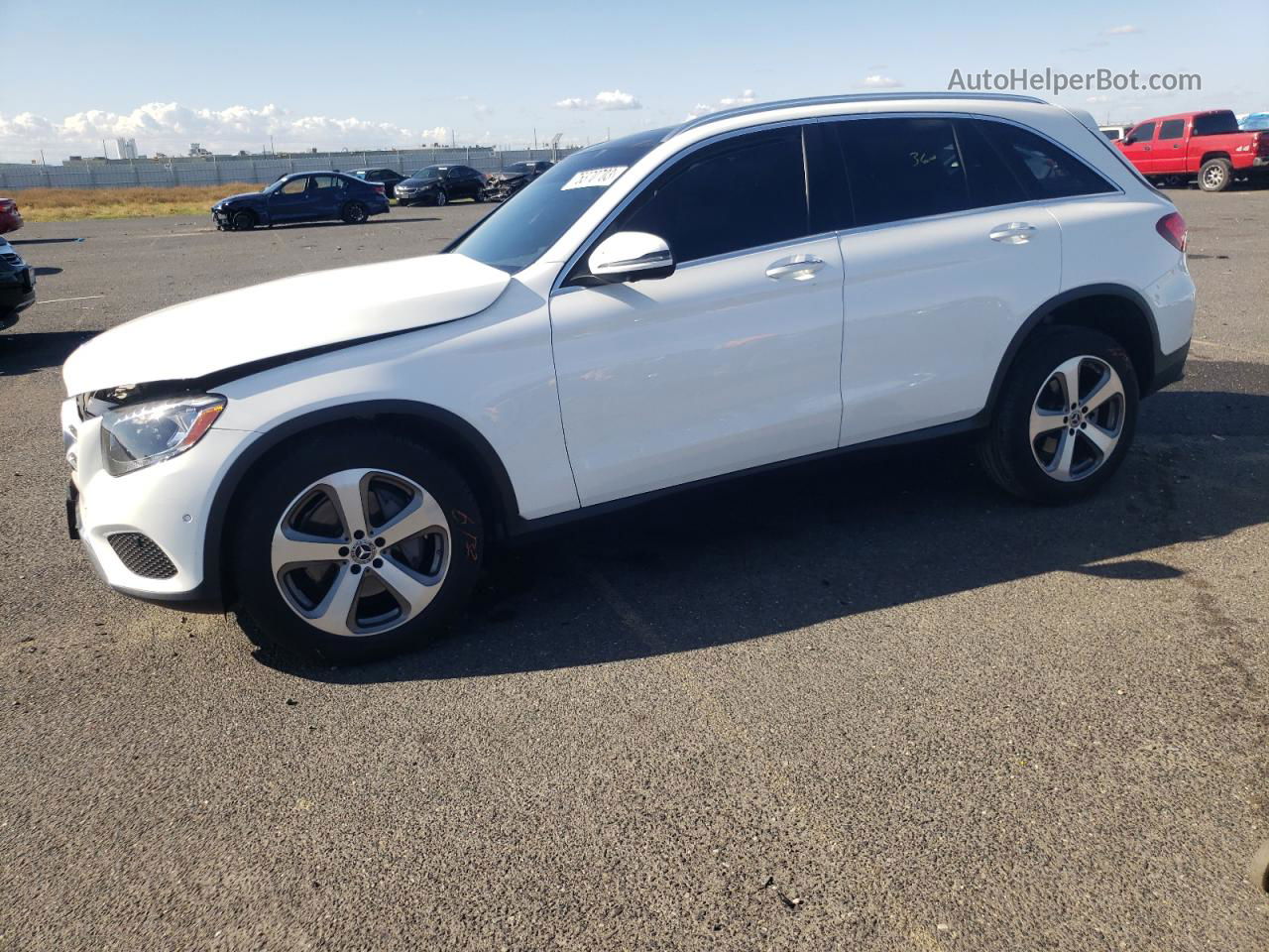 2019 Mercedes-benz Glc 300 4matic White vin: WDC0G4KB5KV187544