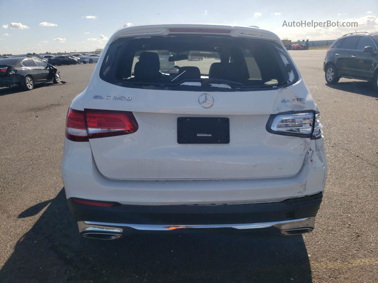 2019 Mercedes-benz Glc 300 4matic White vin: WDC0G4KB5KV187544