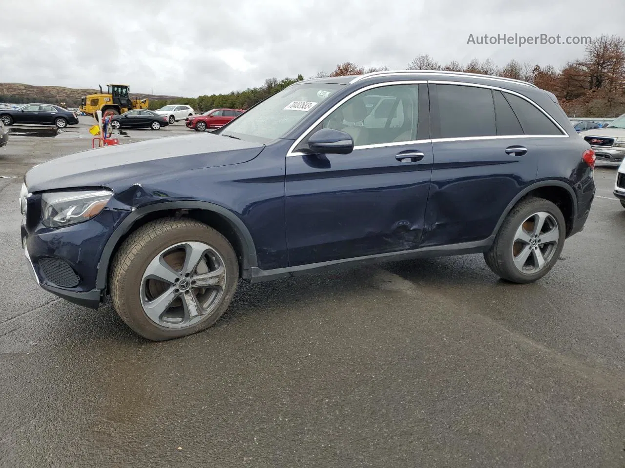 2019 Mercedes-benz Glc 300 4matic Синий vin: WDC0G4KB6KF557586