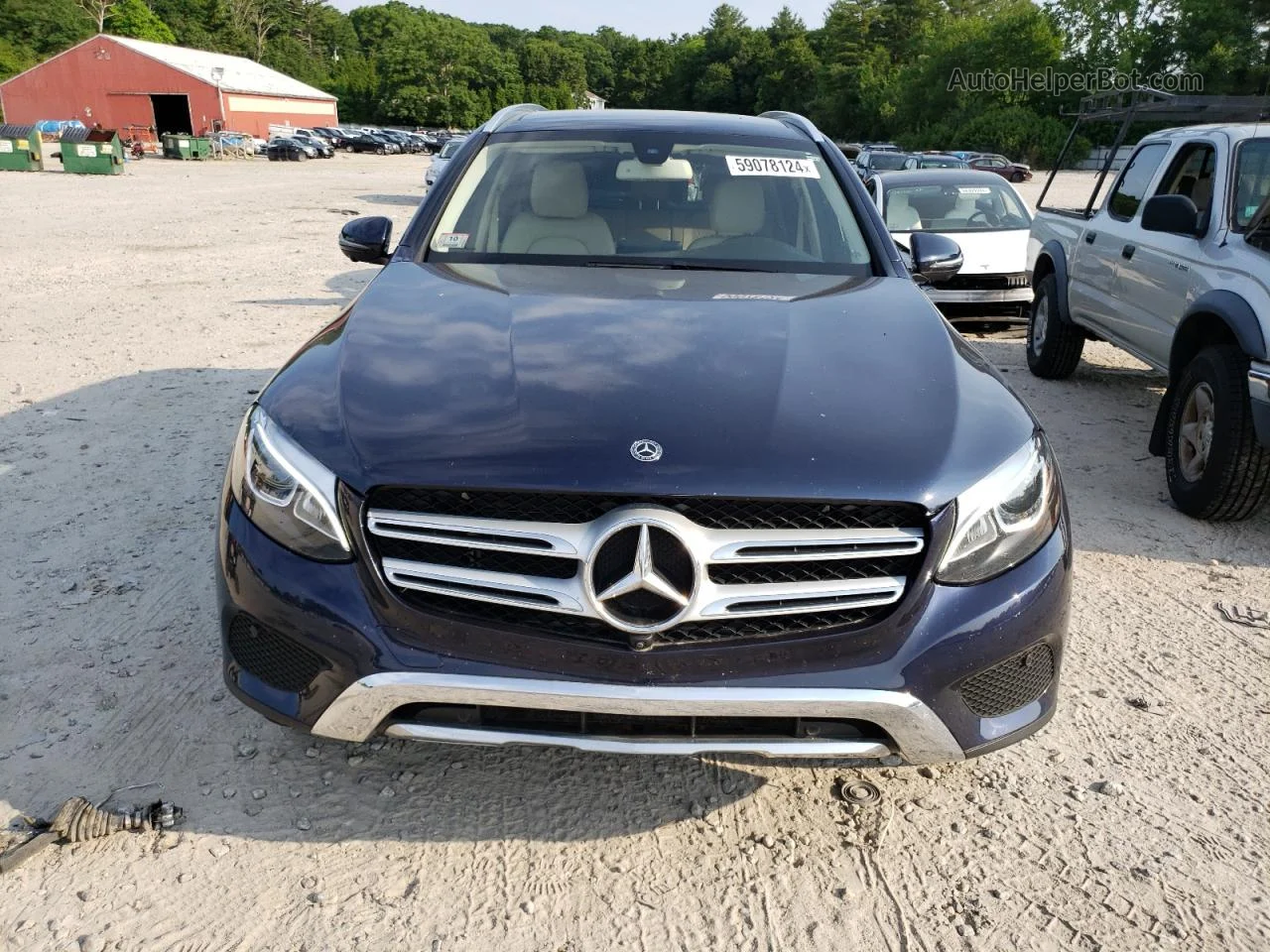 2019 Mercedes-benz Glc 300 4matic Синий vin: WDC0G4KB6KF577305