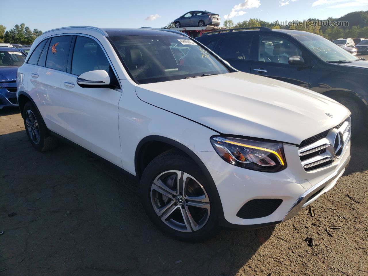 2019 Mercedes-benz Glc 300 4matic White vin: WDC0G4KB6KF596503