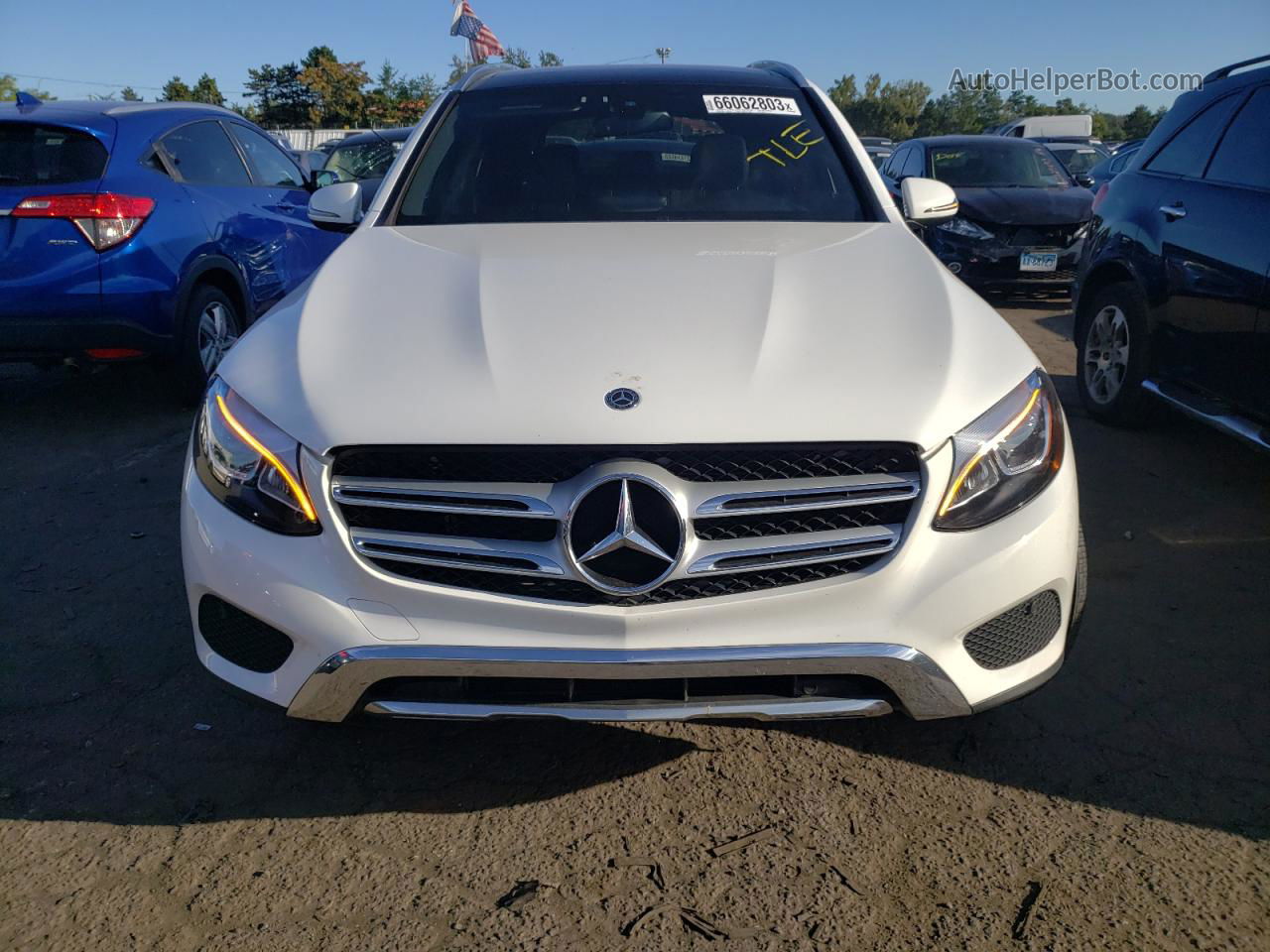 2019 Mercedes-benz Glc 300 4matic White vin: WDC0G4KB6KF596503