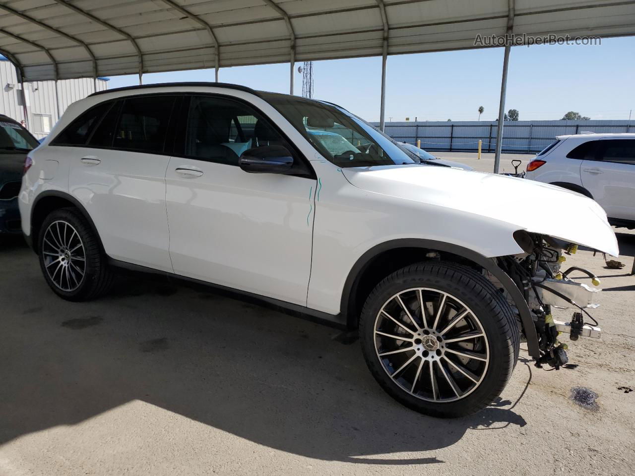 2019 Mercedes-benz Glc 300 4matic White vin: WDC0G4KB6KF662595