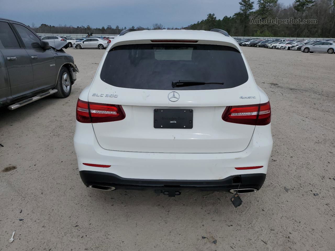 2019 Mercedes-benz Glc 300 4matic White vin: WDC0G4KB6KV123593