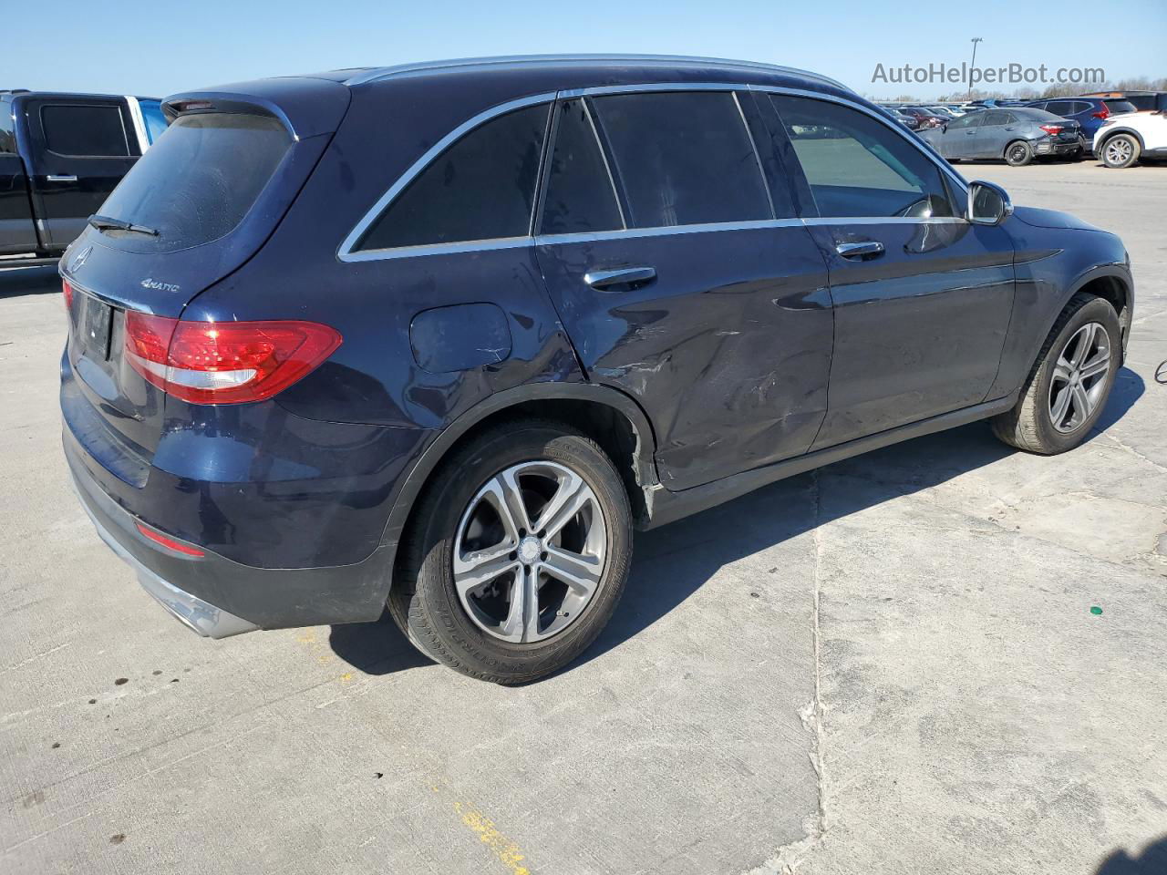 2019 Mercedes-benz Glc 300 4matic Синий vin: WDC0G4KB6KV145383