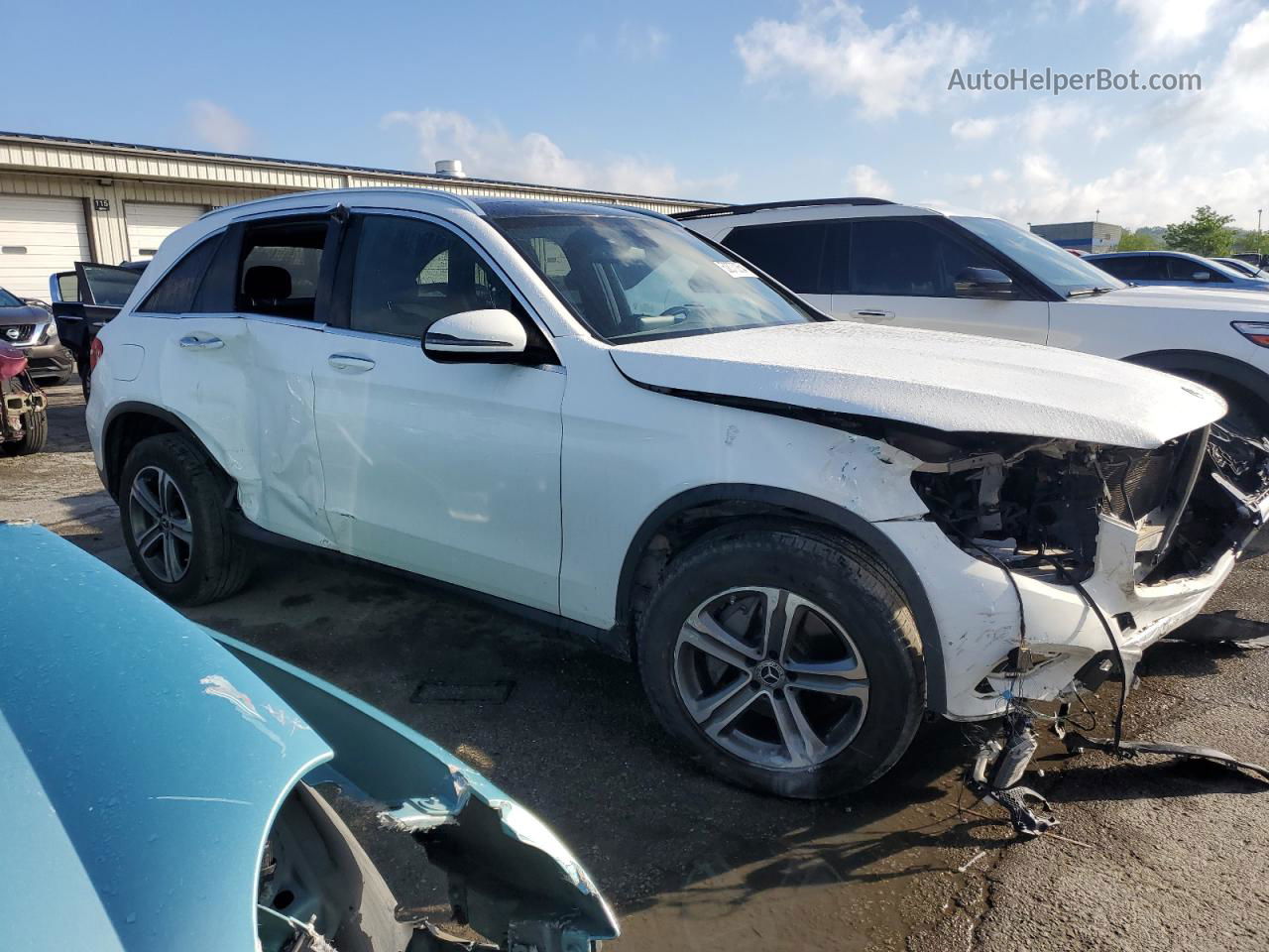 2019 Mercedes-benz Glc 300 4matic White vin: WDC0G4KB6KV176245