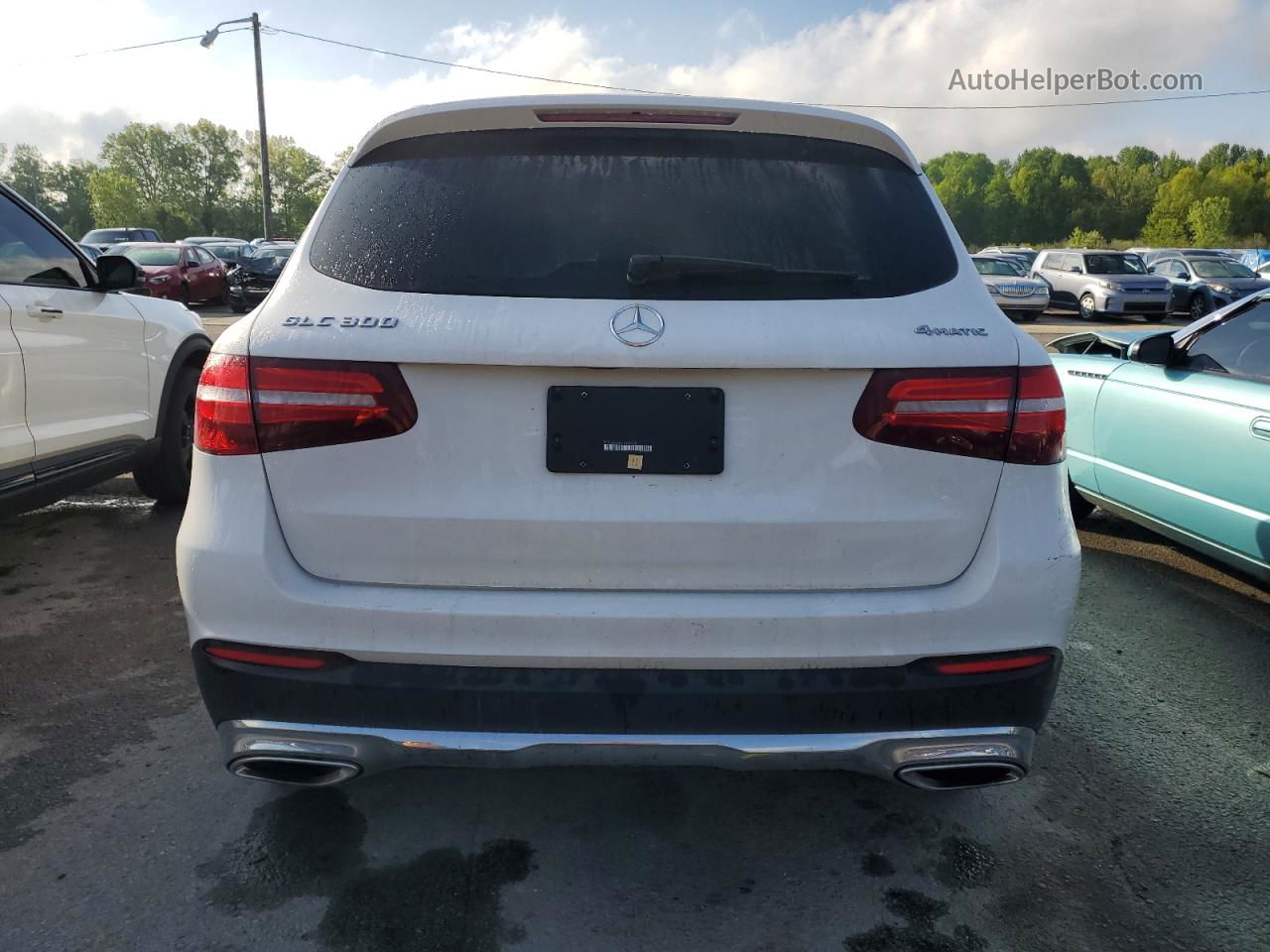 2019 Mercedes-benz Glc 300 4matic White vin: WDC0G4KB6KV176245